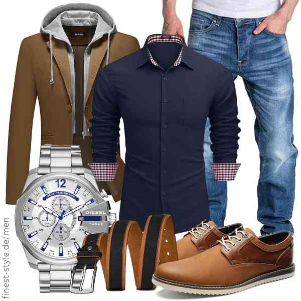 Top herren-Outfit im Finest-Trend-Style für ein selbstbewusstes Modegefühl mit tollen Produkten von KUDORO,COOFANDY,Amaci&Sons,Diesel,Woodland Leathers,Bruno Marc