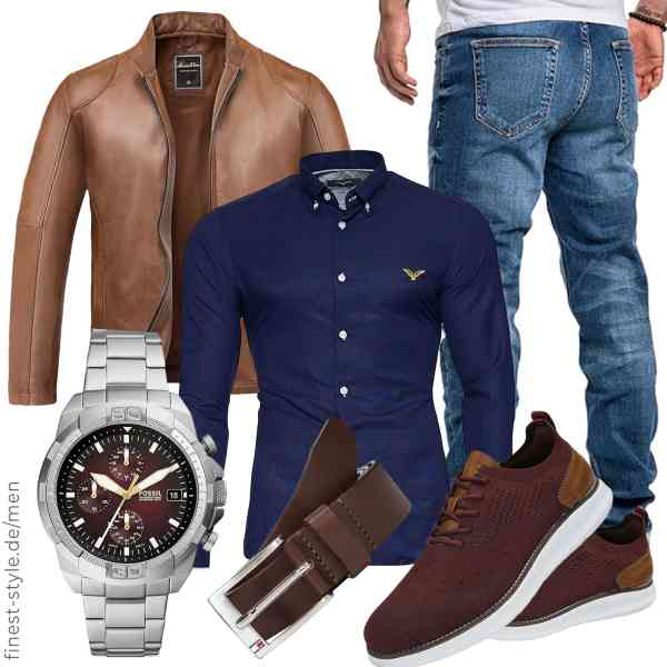 Top herren-Outfit im Finest-Trend-Style für ein selbstbewusstes Modegefühl mit tollen Produkten von Amaci&Sons,Kayhan,Amaci&Sons,Fossil,Tommy Hilfiger,SVNKE