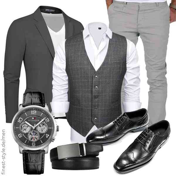 Top herren-Outfit im Finest-Trend-Style für ein selbstbewusstes Modegefühl mit tollen Produkten von PaulJones,J.VER,Amaci&Sons,HISDERN,Tommy Hilfiger,YFFUSHI