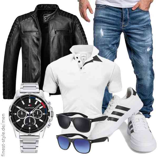 Top herren-Outfit im Finest-Trend-Style für ein selbstbewusstes Modegefühl mit tollen Produkten von Amaci&Sons,Amaci&Sons,Amaci&Sons,Tommy Hilfiger,La Optica B.L.M.,adidas