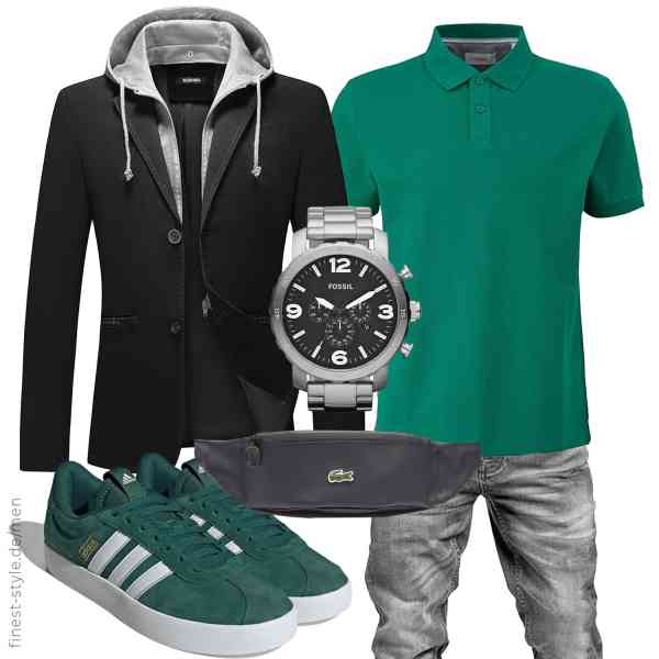 Top herren-Outfit im Finest-Trend-Style für ein selbstbewusstes Modegefühl mit tollen Produkten von KUDORO,s.Oliver,Amaci&Sons,Fossil,Lacoste,adidas