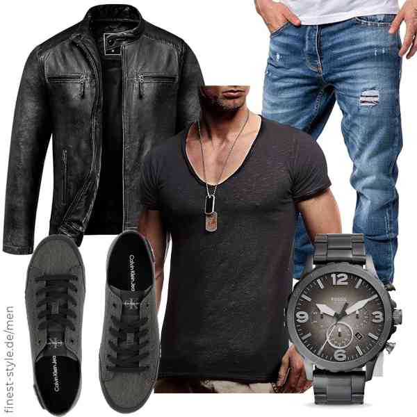 Top herren-Outfit im Finest-Trend-Style für ein selbstbewusstes Modegefühl mit tollen Produkten von Amaci&Sons,Leif Nelson,Amaci&Sons,Fossil,Calvin Klein Jeans,Calvin Klein Jeans