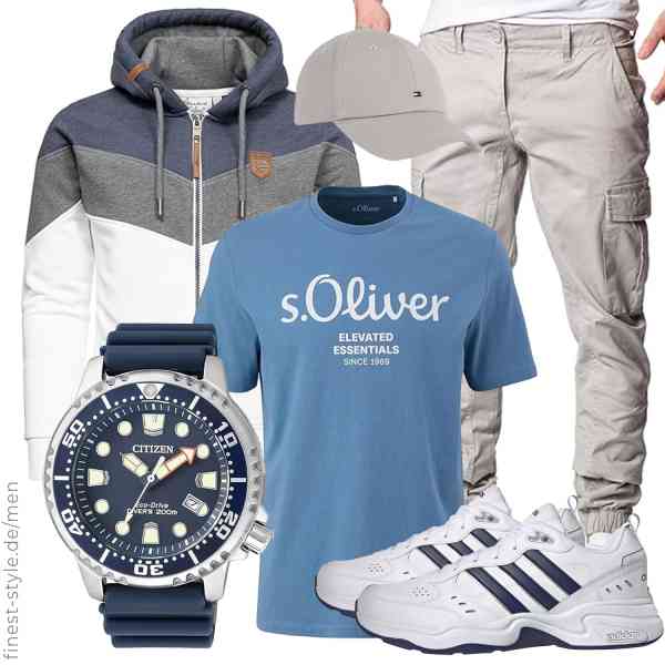 Top herren-Outfit im Finest-Trend-Style für ein selbstbewusstes Modegefühl mit tollen Produkten von Amaci&Sons,s.Oliver,REPUBLIX,CITIZEN,Tommy Hilfiger,adidas