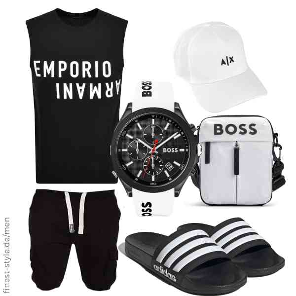 Top herren-Outfit im Finest-Trend-Style für ein selbstbewusstes Modegefühl mit tollen Produkten von Emporio Armani,Amaci&Sons,BOSS,BOSS,,adidas