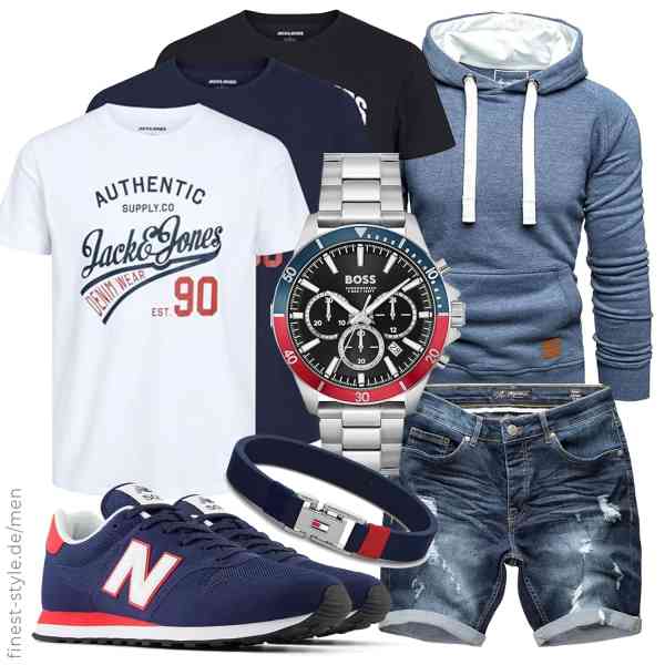 Top herren-Outfit im Finest-Trend-Style für ein selbstbewusstes Modegefühl mit tollen Produkten von Amaci&Sons,JACK & JONES,Amaci&Sons,BOSS,Tommy Hilfiger,New Balance