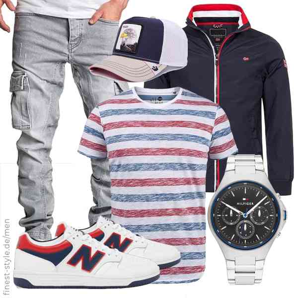 Top herren-Outfit im Finest-Trend-Style für ein selbstbewusstes Modegefühl mit tollen Produkten von Geographical Norway,Solid,Amaci&Sons,Tommy Hilfiger,Goorin Bros.,New Balance