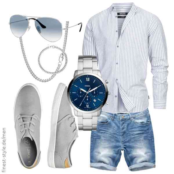 Top herren-Outfit im Finest-Trend-Style für ein selbstbewusstes Modegefühl mit tollen Produkten von Indicode,Amaci&Sons,Fossil,Ray-Ban,LOLIAS,TOMS