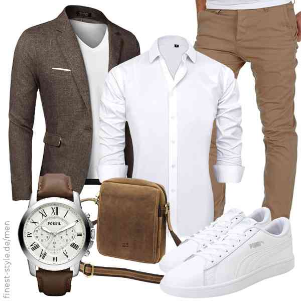 Top herren-Outfit im Finest-Trend-Style für ein selbstbewusstes Modegefühl mit tollen Produkten von COOFANDY,J.VER,Amaci&Sons,Fossil,NORDEE,PUMA