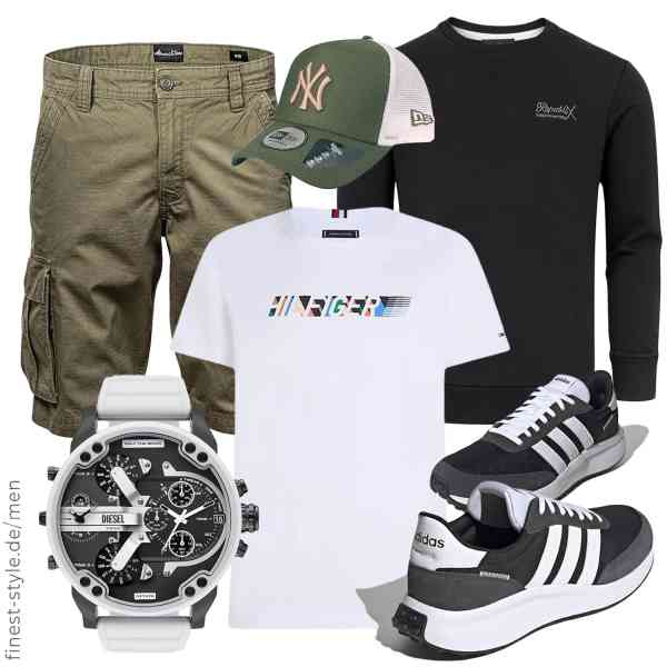 Top herren-Outfit im Finest-Trend-Style für ein selbstbewusstes Modegefühl mit tollen Produkten von REPUBLIX,Tommy Hilfiger,Amaci&Sons,Diesel,New Era,adidas