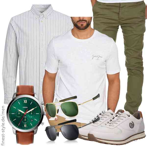 Top herren-Outfit im Finest-Trend-Style für ein selbstbewusstes Modegefühl mit tollen Produkten von JACK & JONES,JACK & JONES,Amaci&Sons,Fossil,SUNGAIT,bugatti