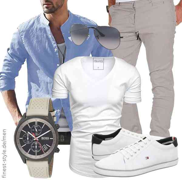 Top herren-Outfit im Finest-Trend-Style für ein selbstbewusstes Modegefühl mit tollen Produkten von LVCBL,REPUBLIX,Amaci&Sons,BOSS,Ray-Ban,Tommy Hilfiger