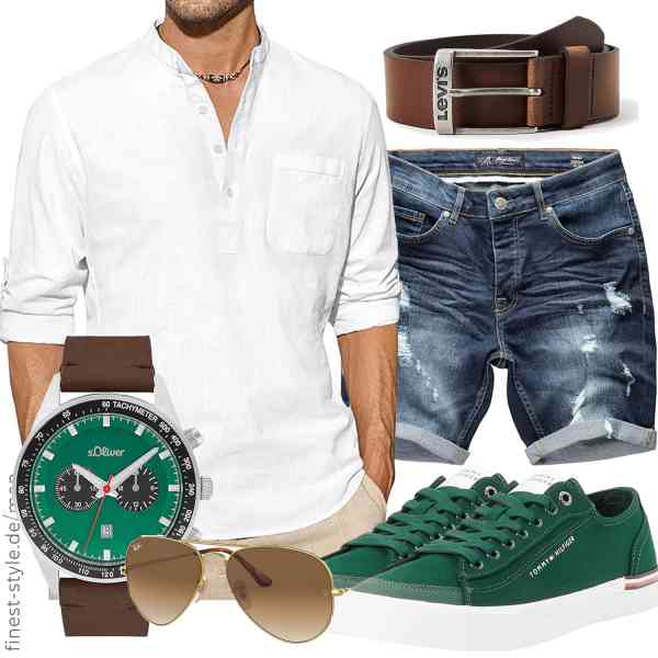 Top herren-Outfit im Finest-Trend-Style für ein selbstbewusstes Modegefühl mit tollen Produkten von J.VER,Amaci&Sons,s.Oliver,Ray-Ban,Levi's,Tommy Hilfiger