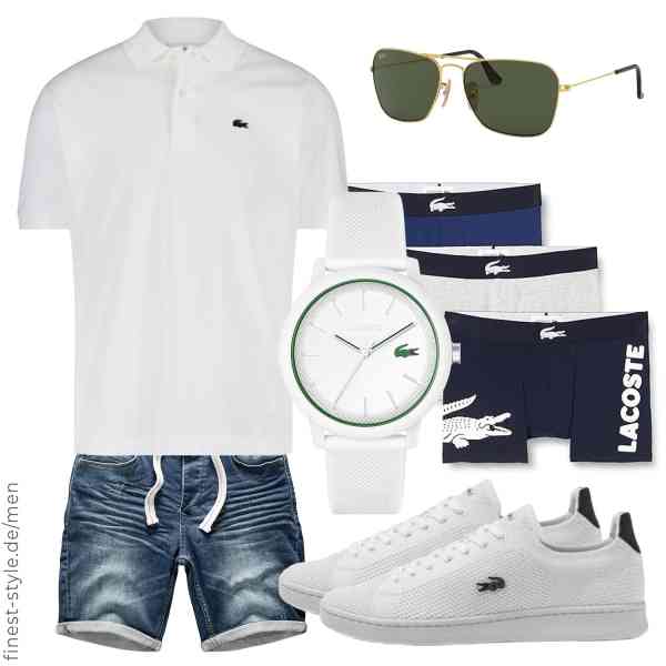 Top herren-Outfit im Finest-Trend-Style für ein selbstbewusstes Modegefühl mit tollen Produkten von Lacoste,Amaci&Sons,Lacoste,Ray-Ban,Lacoste,Lacoste