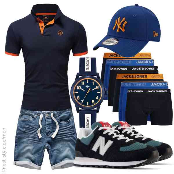 Top herren-Outfit im Finest-Trend-Style für ein selbstbewusstes Modegefühl mit tollen Produkten von Amaci&Sons,Amaci&Sons,Lacoste,JACK & JONES,New Era,New Balance