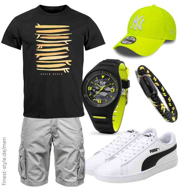 Top herren-Outfit im Finest-Trend-Style für ein selbstbewusstes Modegefühl mit tollen Produkten von Neverless,REPUBLIX,Akitsune,ICE-WATCH,New Era,PUMA