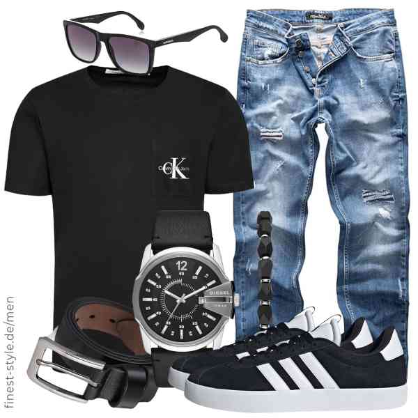 Top herren-Outfit im Finest-Trend-Style für ein selbstbewusstes Modegefühl mit tollen Produkten von Calvin Klein Jeans,REPUBLIX,Diesel,VRLEGEND,Carrera,adidas