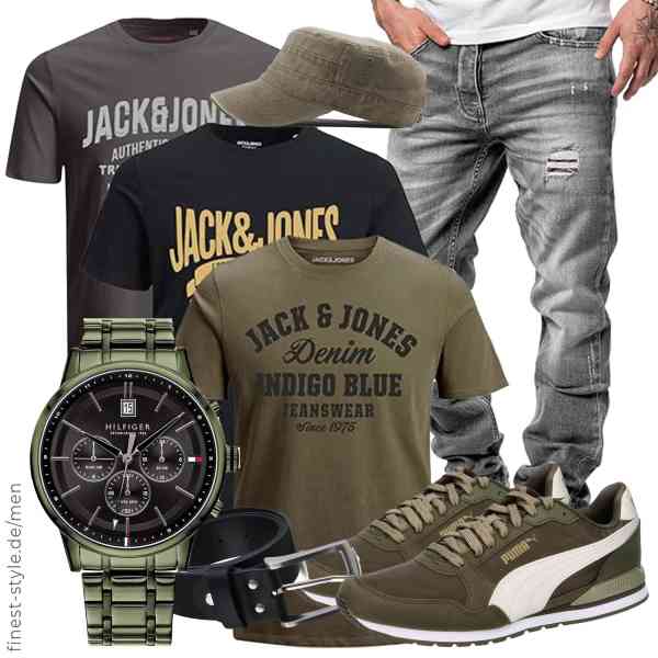 Top herren-Outfit im Finest-Trend-Style für ein selbstbewusstes Modegefühl mit tollen Produkten von JACK & JONES,Amaci&Sons,Tommy Hilfiger,FOMAX,UAOOK,PUMA