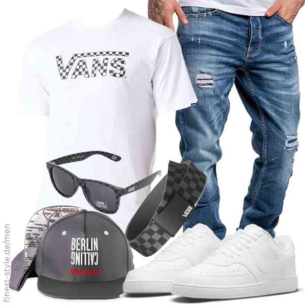 Top herren-Outfit im Finest-Trend-Style für ein selbstbewusstes Modegefühl mit tollen Produkten von Vans,Amaci&Sons,Vans,Nebelkind,Vans,Nike