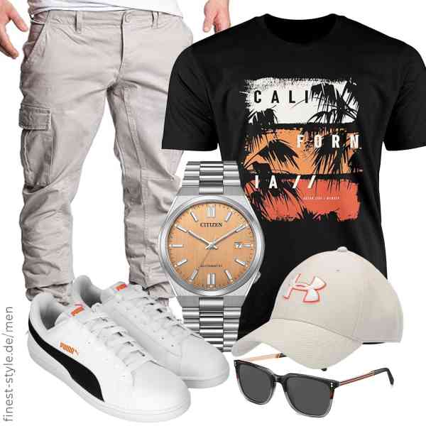 Top herren-Outfit im Finest-Trend-Style für ein selbstbewusstes Modegefühl mit tollen Produkten von Neverless,REPUBLIX,CITIZEN,CARFIA,Under Armour,PUMA