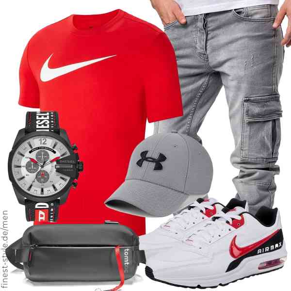 Top herren-Outfit im Finest-Trend-Style für ein selbstbewusstes Modegefühl mit tollen Produkten von Nike,Amaci&Sons,Diesel,tomtoc,Under Armour,Nike