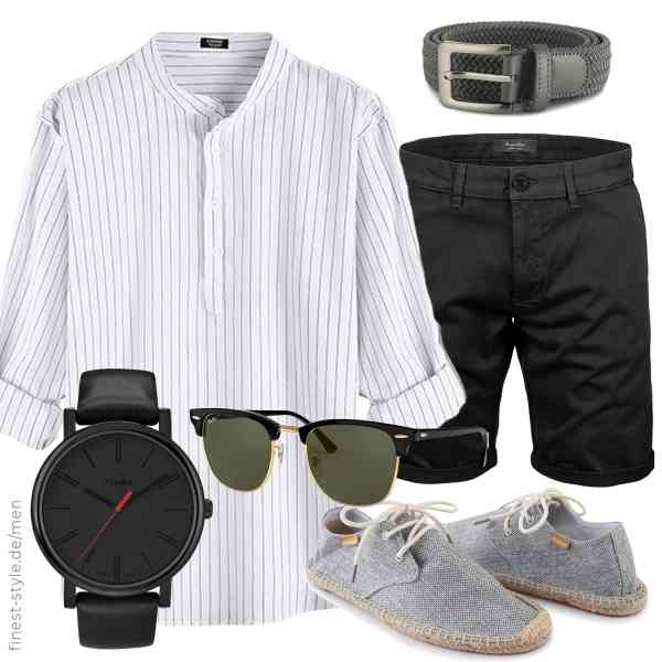 Top herren-Outfit im Finest-Trend-Style für ein selbstbewusstes Modegefühl mit tollen Produkten von COOFANDY,Amaci&Sons,Timex,Ray-Ban,Streeze,Alexis Leroy