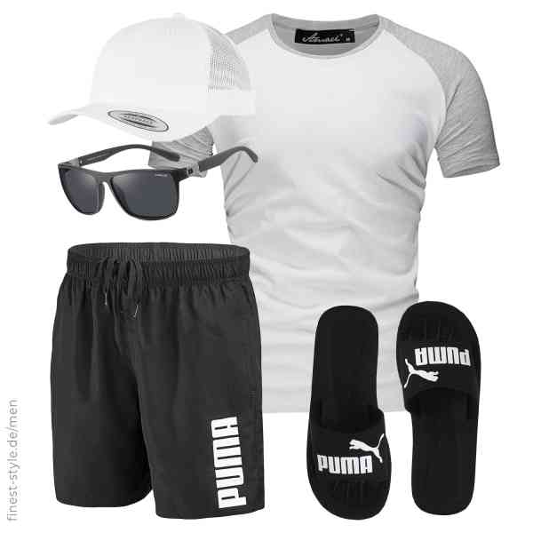 Top herren-Outfit im Finest-Trend-Style für ein selbstbewusstes Modegefühl mit tollen Produkten von Amaci&Sons,PUMA,Flexfit,PUKCLAR,PUMA