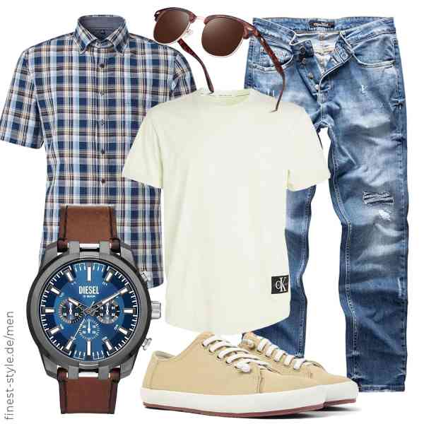 Top herren-Outfit im Finest-Trend-Style für ein selbstbewusstes Modegefühl mit tollen Produkten von CASAMODA,Calvin Klein Jeans,REPUBLIX,Diesel,LINVO,Camper