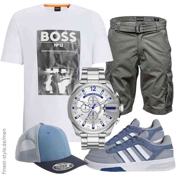 Top herren-Outfit im Finest-Trend-Style für ein selbstbewusstes Modegefühl mit tollen Produkten von BOSS,Amaci&Sons,Diesel,Flexfit,adidas