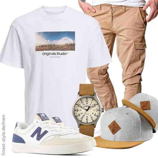 Top herren-Outfit im Finest-Trend-Style für ein selbstbewusstes Modegefühl mit tollen Produkten von JACK & JONES,REPUBLIX,Timex,Soulbuddy,New Balance