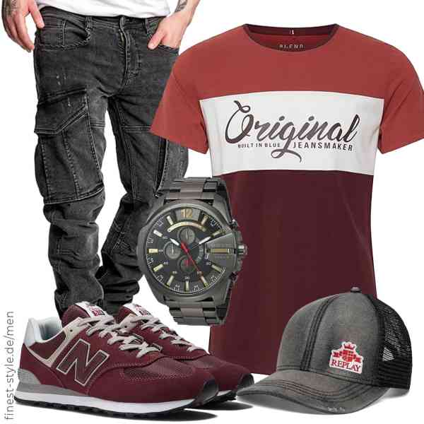 Top herren-Outfit im Finest-Trend-Style für ein selbstbewusstes Modegefühl mit tollen Produkten von b BLEND,REPUBLIX,Diesel,Replay,New Balance