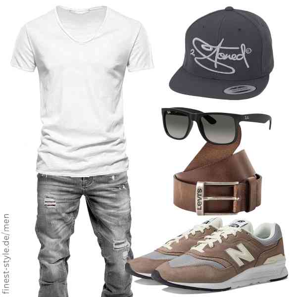 Top herren-Outfit im Finest-Trend-Style für ein selbstbewusstes Modegefühl mit tollen Produkten von Rumity,Amaci&Sons,Levi's,2Stoned,Ray-Ban,New Balance