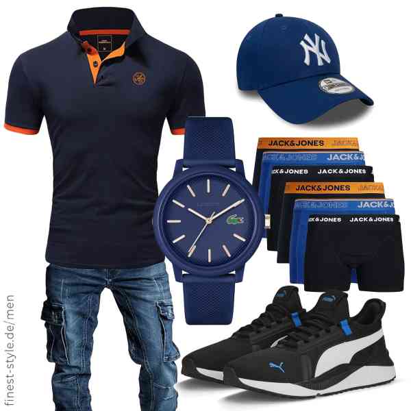 Top herren-Outfit im Finest-Trend-Style für ein selbstbewusstes Modegefühl mit tollen Produkten von Amaci&Sons,Amaci&Sons,Lacoste,JACK & JONES,New Era,PUMA