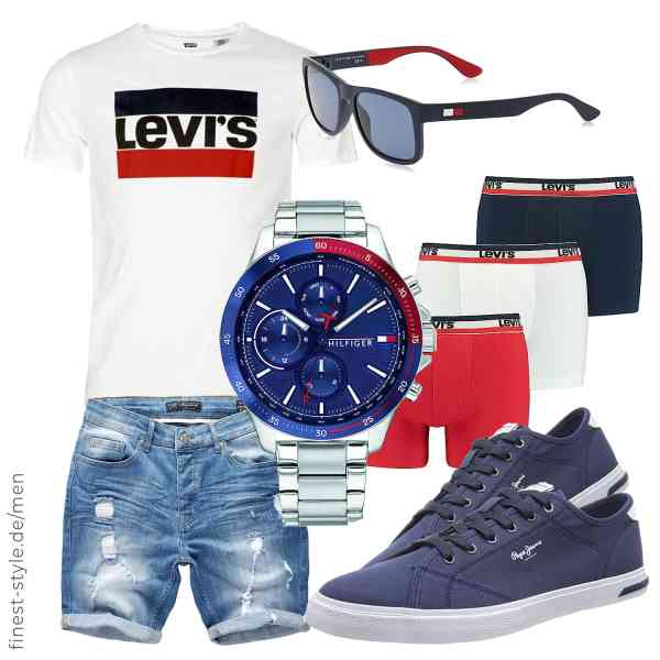 Top herren-Outfit im Finest-Trend-Style für ein selbstbewusstes Modegefühl mit tollen Produkten von Levi's,Amaci&Sons,Tommy Hilfiger,Levi's,Tommy Hilfiger,Pepe Jeans