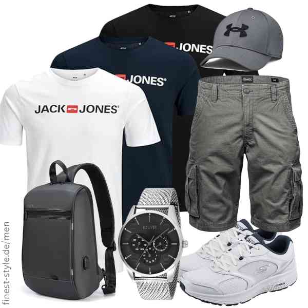 Top herren-Outfit im Finest-Trend-Style für ein selbstbewusstes Modegefühl mit tollen Produkten von JACK & JONES,REPUBLIX,s.Oliver,VGOAL,Under Armour,Skechers