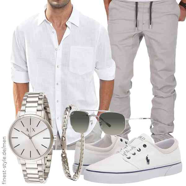 Top herren-Outfit im Finest-Trend-Style für ein selbstbewusstes Modegefühl mit tollen Produkten von J.VER,Amaci&Sons,Armani Exchange,Ray-Ban,Polo Ralph Lauren