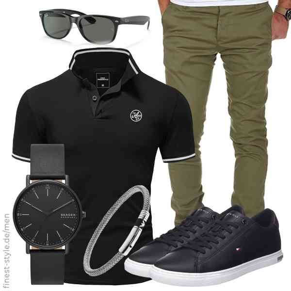 Top herren-Outfit im Finest-Trend-Style für ein selbstbewusstes Modegefühl mit tollen Produkten von Amaci&Sons,Amaci&Sons,Skagen,Emporio Armani,Ray-Ban,Tommy Hilfiger