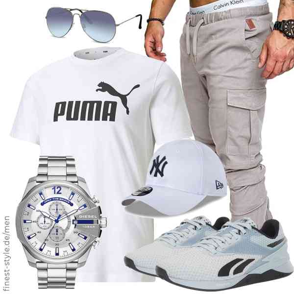 Top herren-Outfit im Finest-Trend-Style für ein selbstbewusstes Modegefühl mit tollen Produkten von PUMA,REPUBLIX,Diesel,Cheapass,New Era,Reebok