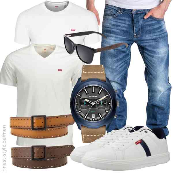 Top herren-Outfit im Finest-Trend-Style für ein selbstbewusstes Modegefühl mit tollen Produkten von Levi's,Amaci&Sons,Diesel,WoodEyez,Levi\'s,Levi's