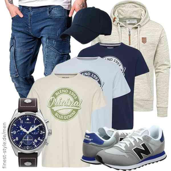 Top herren-Outfit im Finest-Trend-Style für ein selbstbewusstes Modegefühl mit tollen Produkten von Amaci&Sons,b BLEND,Amaci&Sons,Timex,FURTALK,New Balance