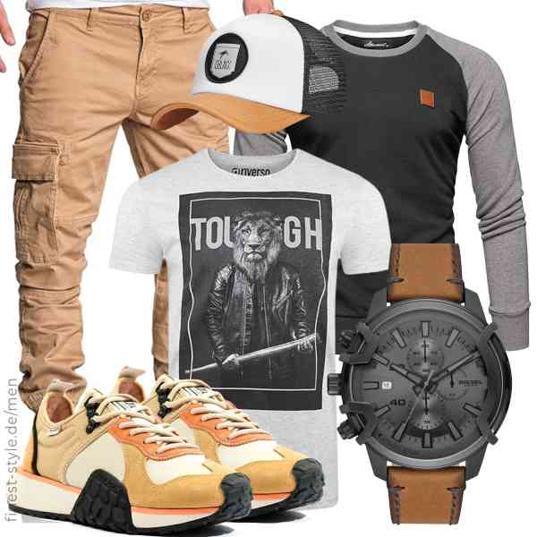 Top herren-Outfit im Finest-Trend-Style für ein selbstbewusstes Modegefühl mit tollen Produkten von Amaci&Sons,riverso,REPUBLIX,Diesel,Oblack,Palladium