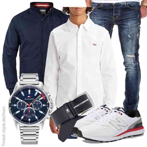 Top herren-Outfit im Finest-Trend-Style für ein selbstbewusstes Modegefühl mit tollen Produkten von b BLEND,Levi's,Amaci&Sons,Tommy Hilfiger,Tommy Hilfiger,New Balance