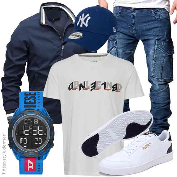 Top herren-Outfit im Finest-Trend-Style für ein selbstbewusstes Modegefühl mit tollen Produkten von AIEOE,b BLEND,Amaci&Sons,Diesel,New Era,PUMA