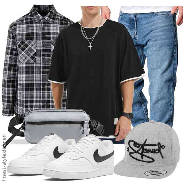 Top herren-Outfit im Finest-Trend-Style für ein selbstbewusstes Modegefühl mit tollen Produkten von Urban Classics,GIJOVANA,REPUBLIX,2Stoned,tomtoc,Nike