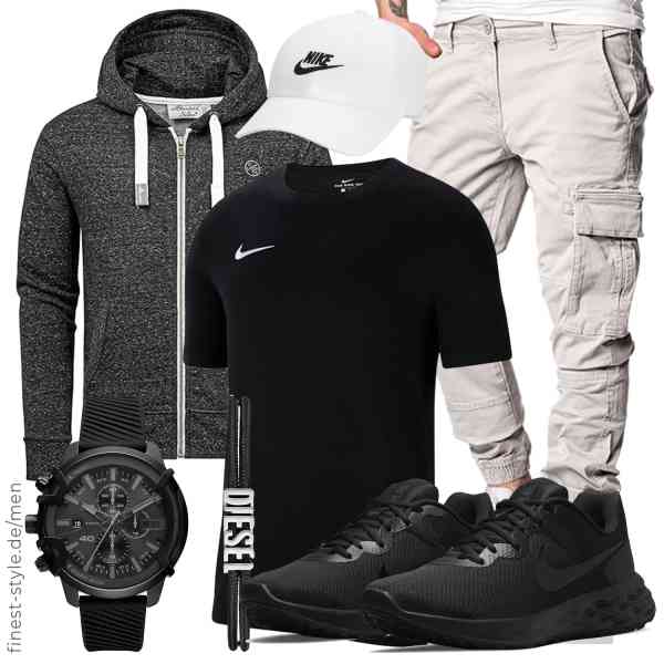 Top herren-Outfit im Finest-Trend-Style für ein selbstbewusstes Modegefühl mit tollen Produkten von Amaci&Sons,Nike,REPUBLIX,Diesel,Nike,Nike