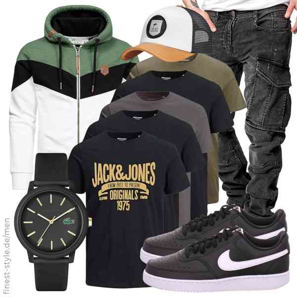 Top herren-Outfit im Finest-Trend-Style für ein selbstbewusstes Modegefühl mit tollen Produkten von Amaci&Sons,JACK & JONES,Amaci&Sons,Lacoste,Oblack,Nike