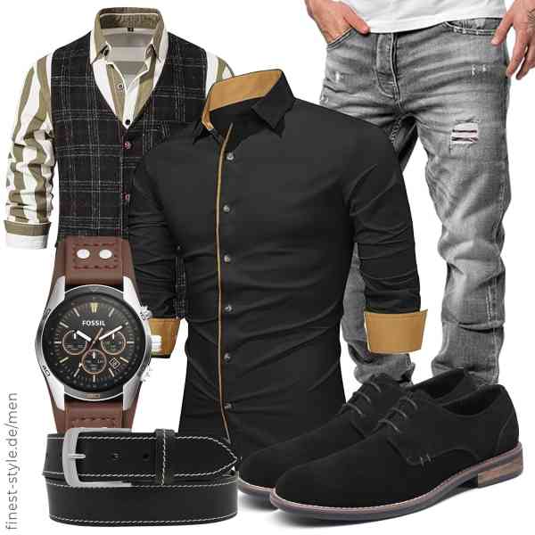 Top herren-Outfit im Finest-Trend-Style für ein selbstbewusstes Modegefühl mit tollen Produkten von APOONABA,Bruno Marc,Amaci&Sons,AIEOE,Fossil,AnnaMatoni,Bruno Marc,APOONABA,Amaci&Sons,AIEOE,Fossil,AnnaMatoni,Bruno Marc