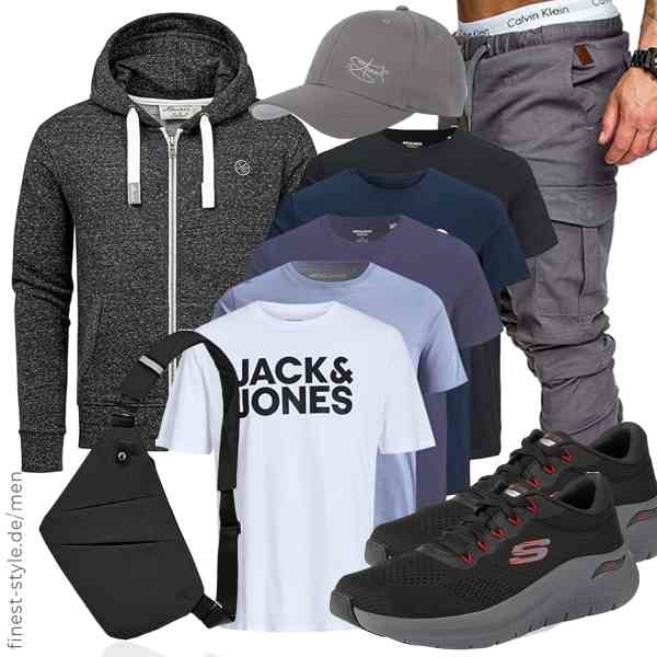 Top herren-Outfit im Finest-Trend-Style für ein selbstbewusstes Modegefühl mit tollen Produkten von Amaci&Sons,JACK & JONES,Amaci&Sons,Fibrdoo,2Stoned,Skechers