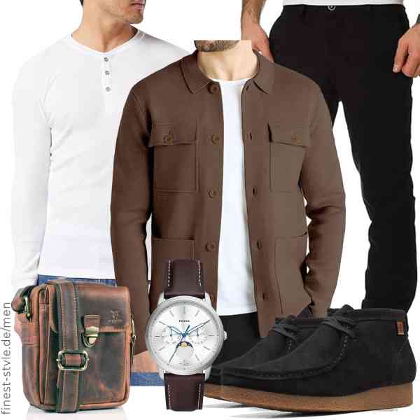 Top herren-Outfit im Finest-Trend-Style für ein selbstbewusstes Modegefühl mit tollen Produkten von Atforna,Levi's,Amaci&Sons,Fossil,MATADOR,Clarks