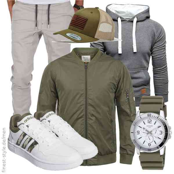 Top herren-Outfit im Finest-Trend-Style für ein selbstbewusstes Modegefühl mit tollen Produkten von b BLEND,Amaci&Sons,REPUBLIX,Casio,minifan,adidas