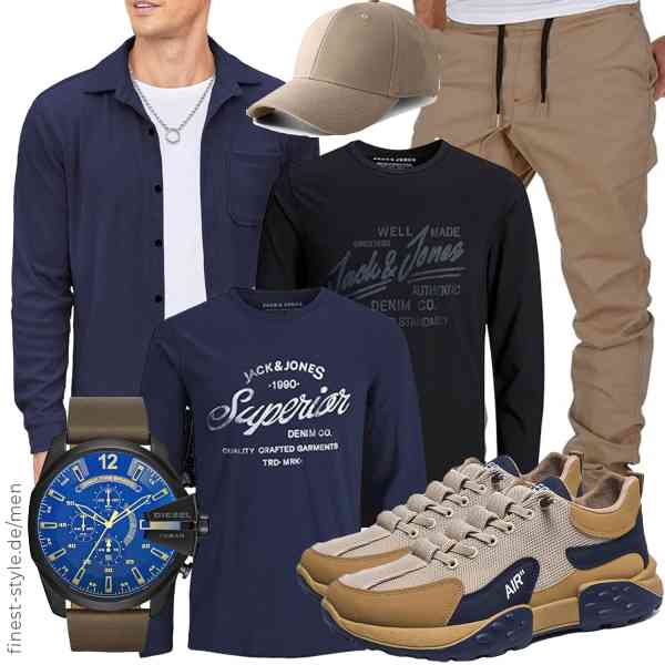 Top herren-Outfit im Finest-Trend-Style für ein selbstbewusstes Modegefühl mit tollen Produkten von COOFANDY,JACK & JONES,Amaci&Sons,Diesel,Artexia,Cheuling